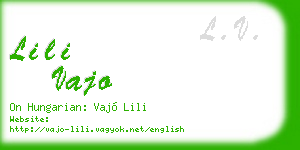 lili vajo business card