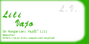 lili vajo business card